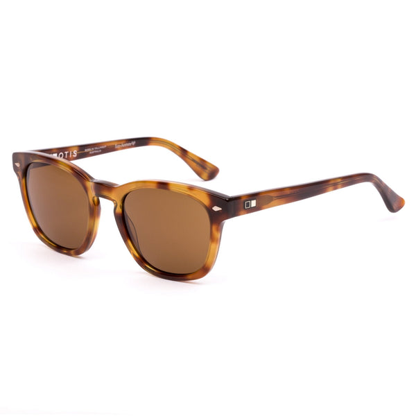 Tort sustainable sunglasses by OTIS eyewear called Pursuit in Eco Havana Zinnia
