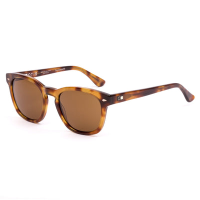 Tort sustainable sunglasses by OTIS eyewear called Pursuit in Eco Havana Zinnia