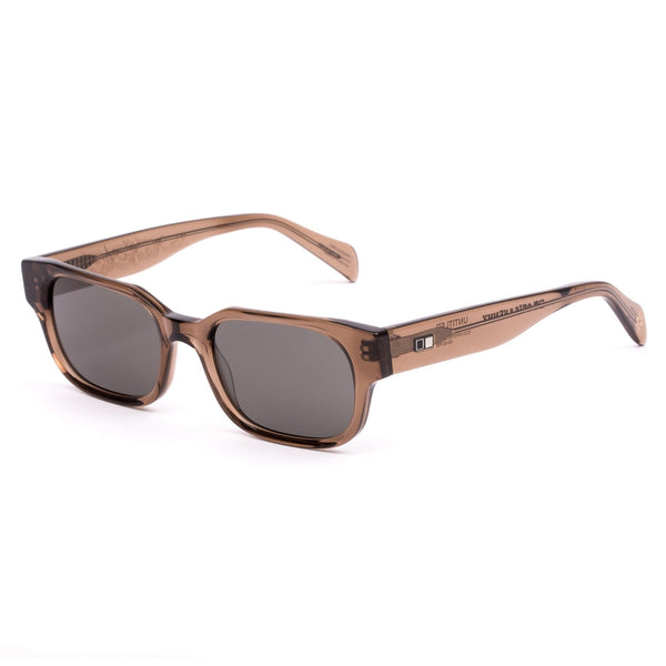 Brown sustainable mineral glass sunglasses